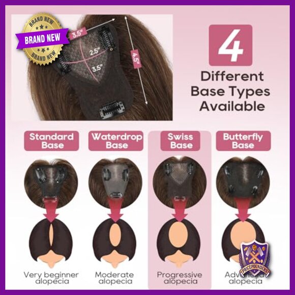 10 Inch Human Hair Topper for Thinning Hair Large Coverage Wiglet main image 6